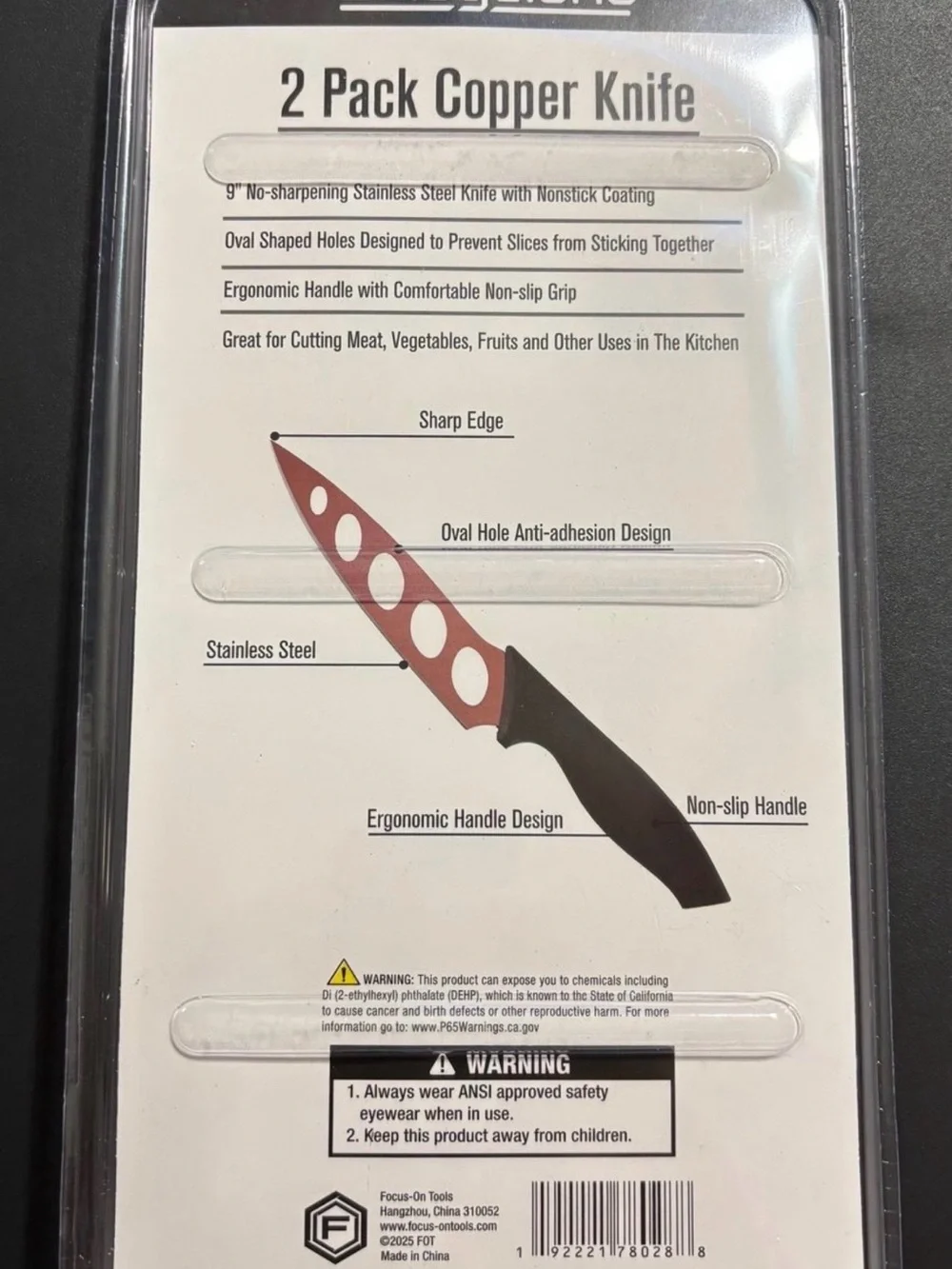 Source Unknown Copper-Colored Blades with Black Handles 2-Pack